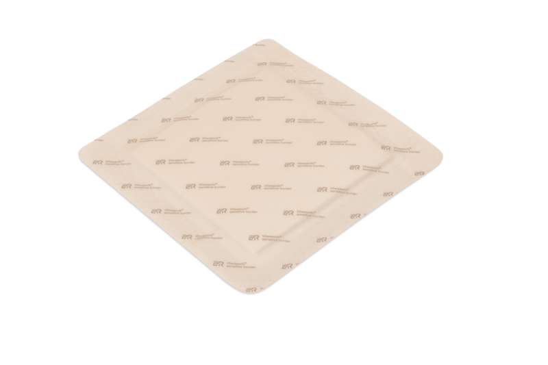 Vliwasorb sensitive border mit Silikon steril, 12,5x12,5cm, 10 Stück